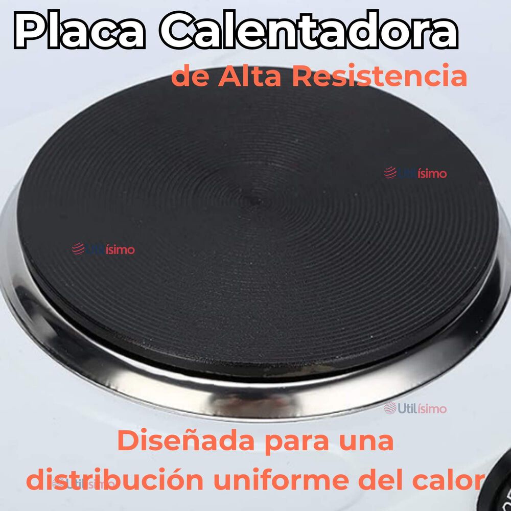 Cocina Eléctrica Portátil 1 Plato 1000w De Potencia Blanco image number 5.0