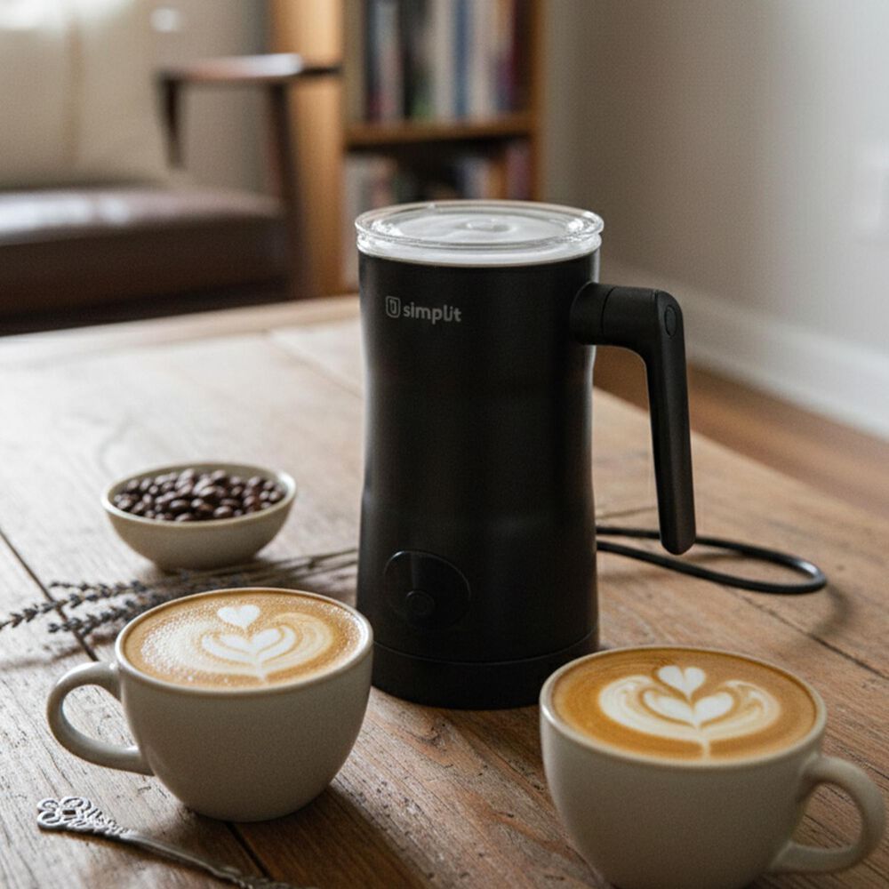 Espumador De Leche 4 En 1 Negro Simplit image number 1.0