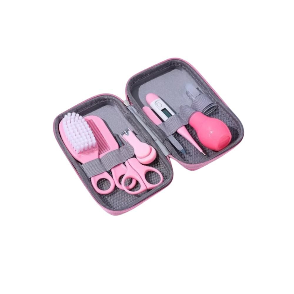 Kit De Cuidado E Higiene Para Bebés Estuche Rosa Y Azul Termómetro Cortaúñas Nariz Limpia image number 5.0