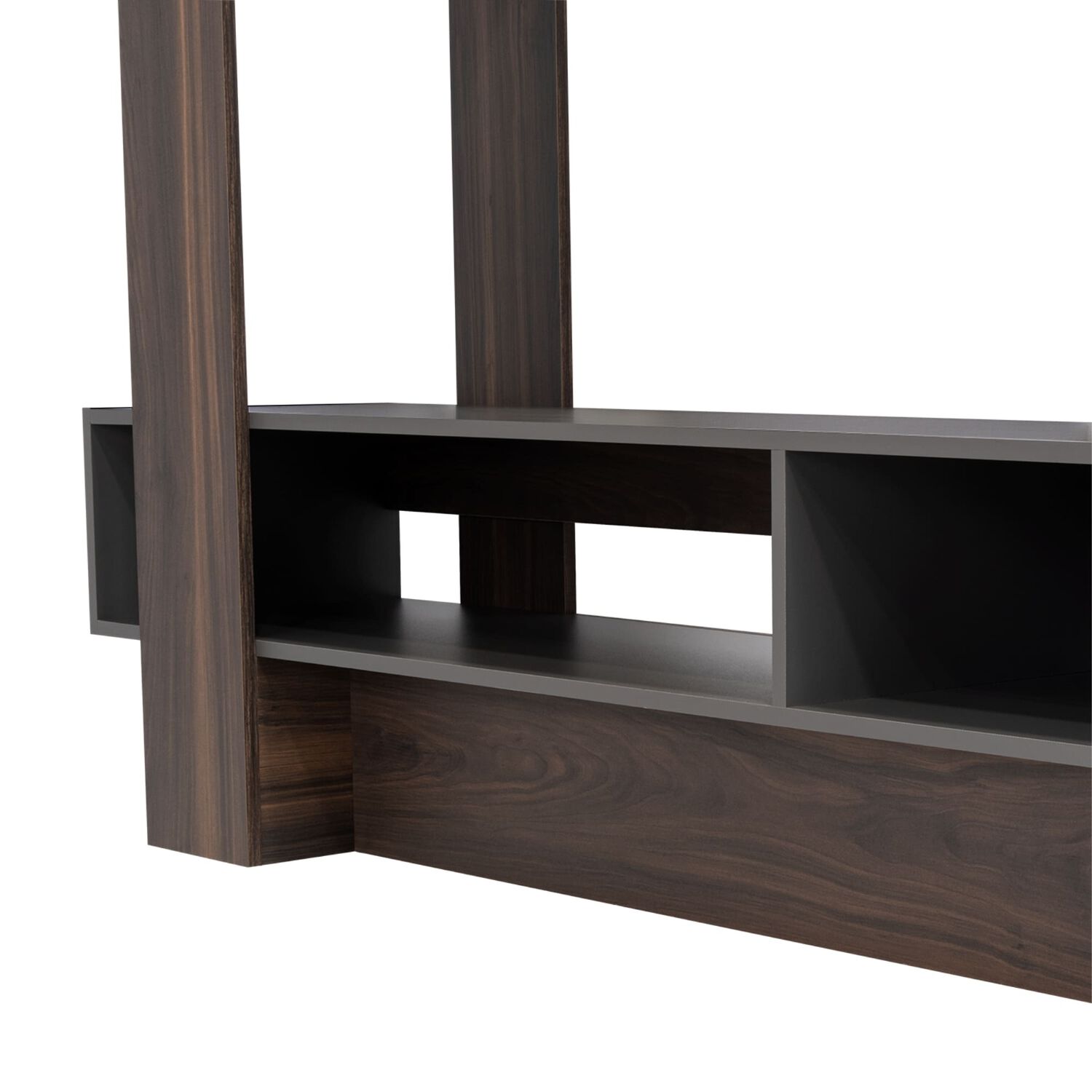 Estante Tv 55" Con 4 Repisas Fm-004o Caf&eacute; Oscuro Y Plomo image number 4.0