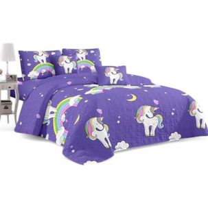 Cubrecama De Verano 1.5 Plazas Quilt + 1 Funda De Almohada Cobertor Delgado Qvr1-9