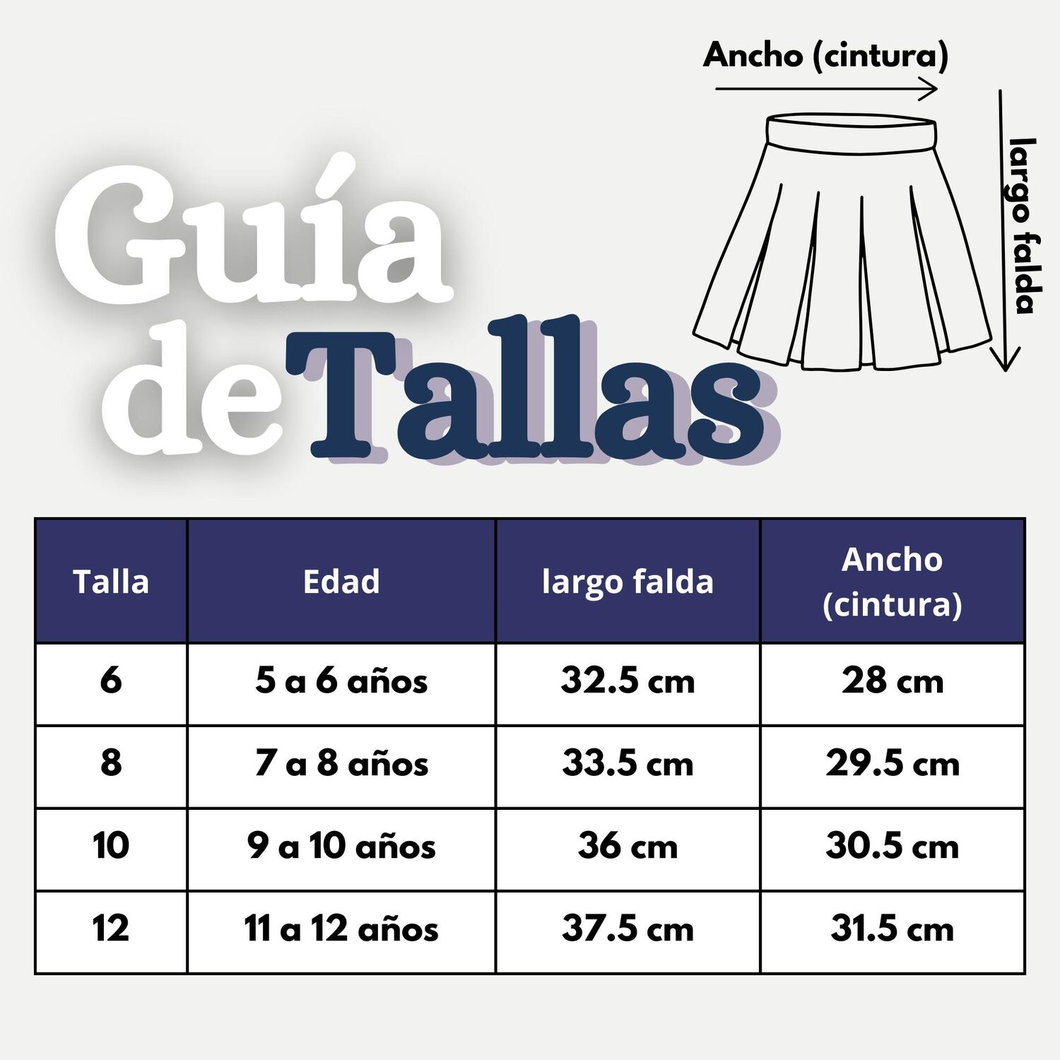 Falda Escolar Color Azul Uniforme Para Ni&ntilde;as image number 2.0