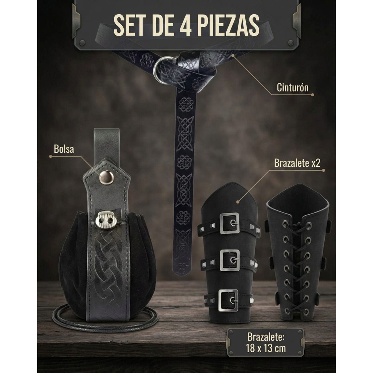 Accesorio Disfraz Cosplay Vikingo Caf&eacute; image number 2.0