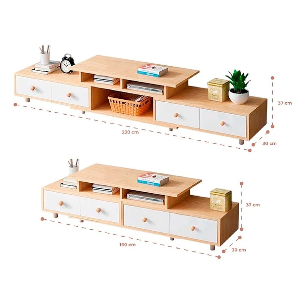 Rack Tv Extendible Cuatro Cajones image number 3.0