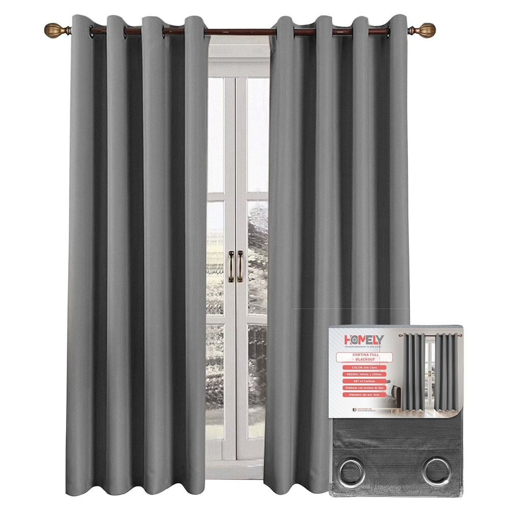 Cortinas 100% Blackout Termica Homely 2x140x220 image number 0.0