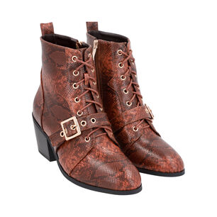 Botin Mujer Marr&oacute;n Lezzard Police