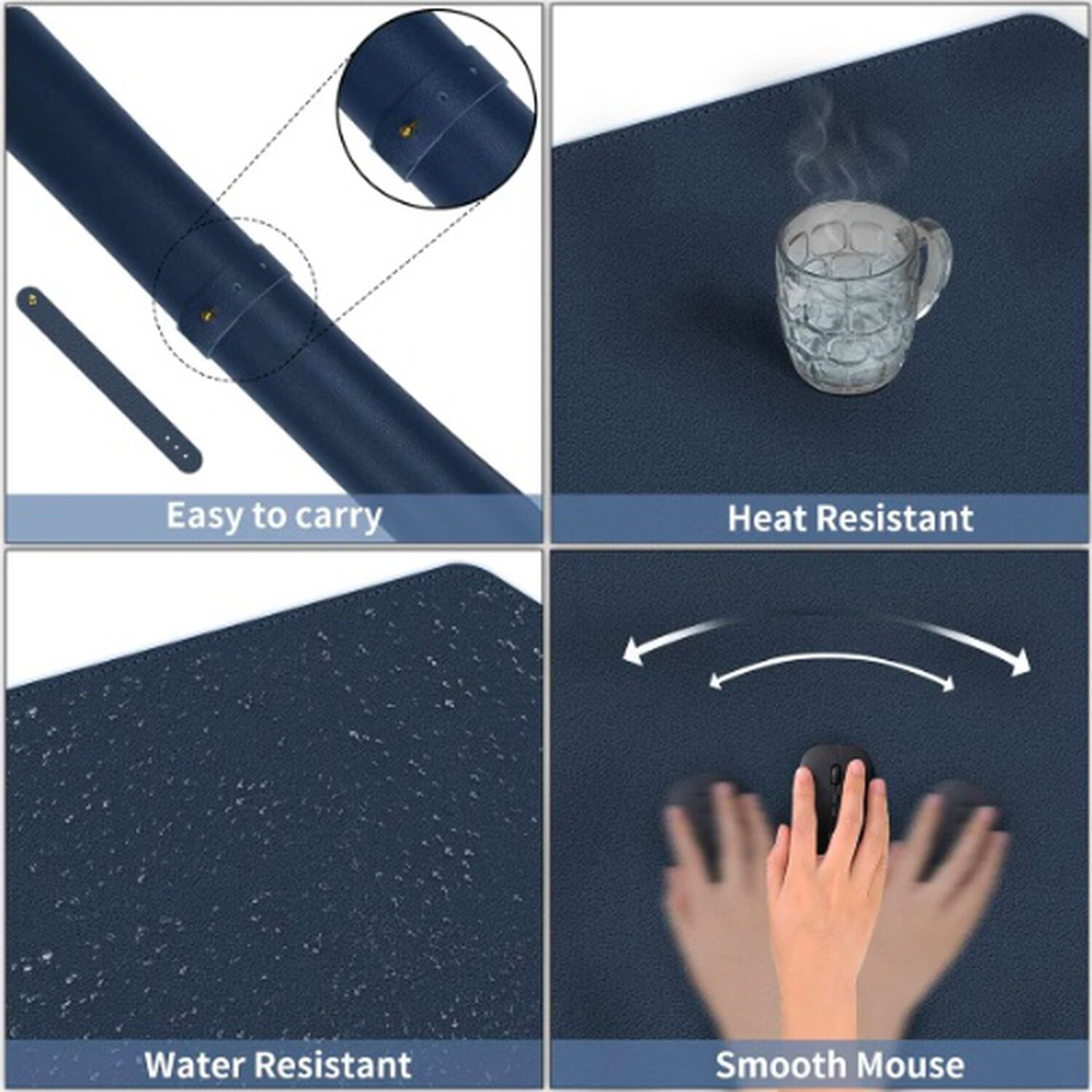Alfombrilla Mousepad Reversible Azul image number 4.0