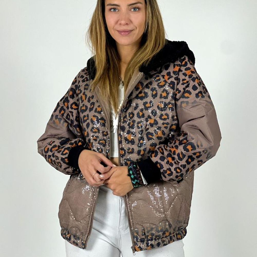 Parka Con Lentejuelas Print image number 5.0