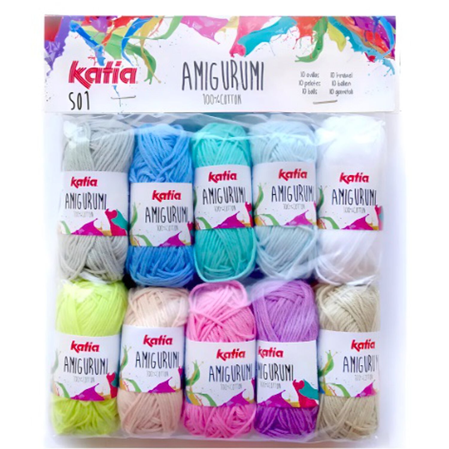 Set Amigurumi Katia 10 Ovillos De 10 Gramos Color S06 image number 0.0