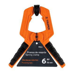 Pinza Carpintero Plastica Resorte Largo 6" Apertura 3" - Truper