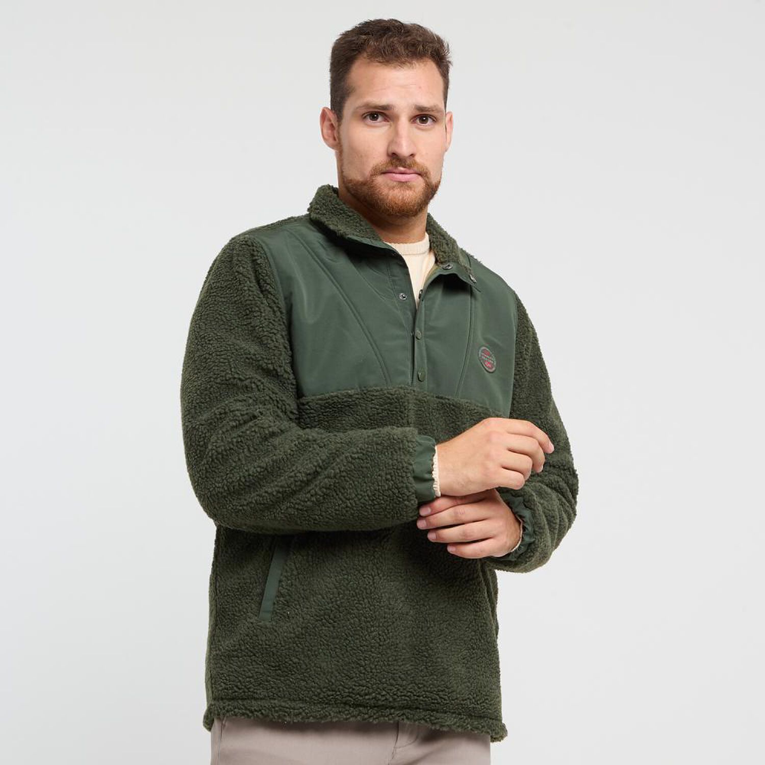 Poler&oacute;n Bloque Color Regular Cuello Alto Hombre Peroe image number 2.0