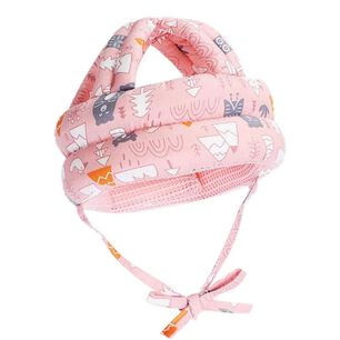 Casco Protector Bebe Antigolpes Gatear Seguridad Infantil Rosa