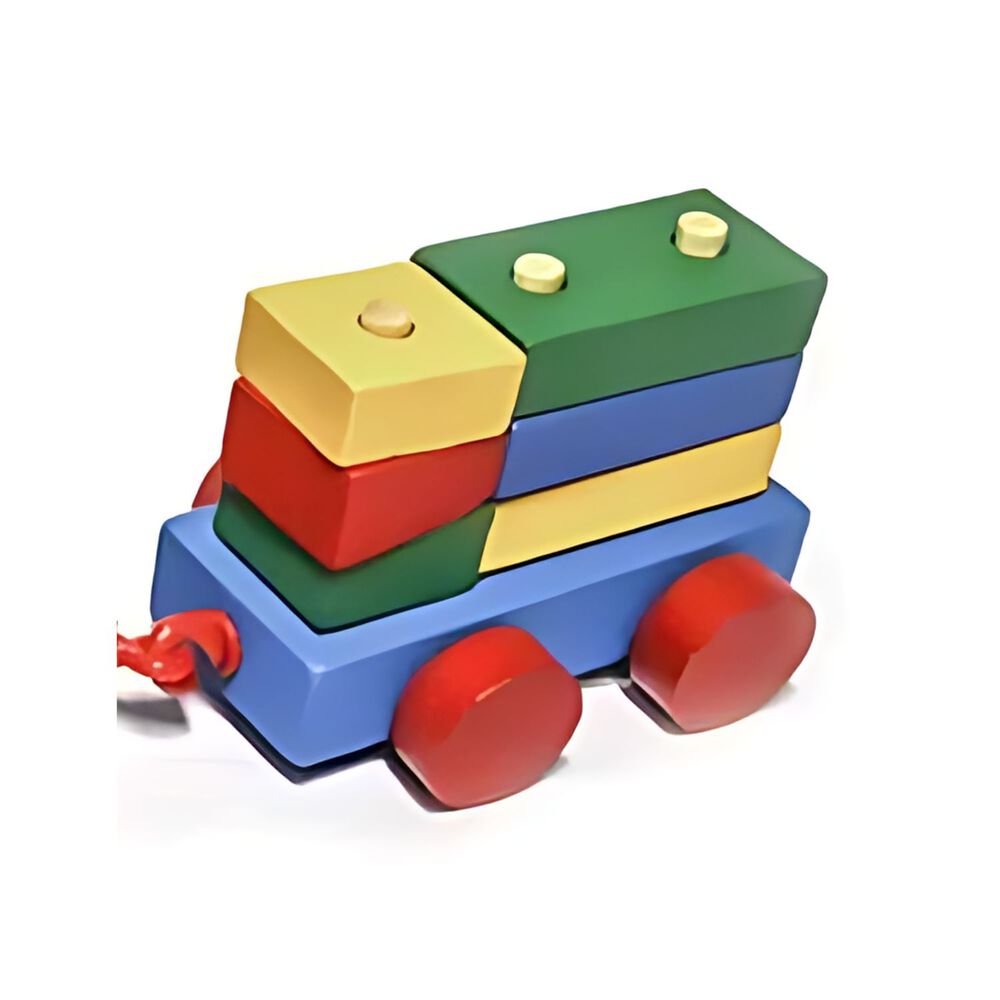 Tren De Encaje De Madera Con Figuras Geométricas Para Niños image number 0.0