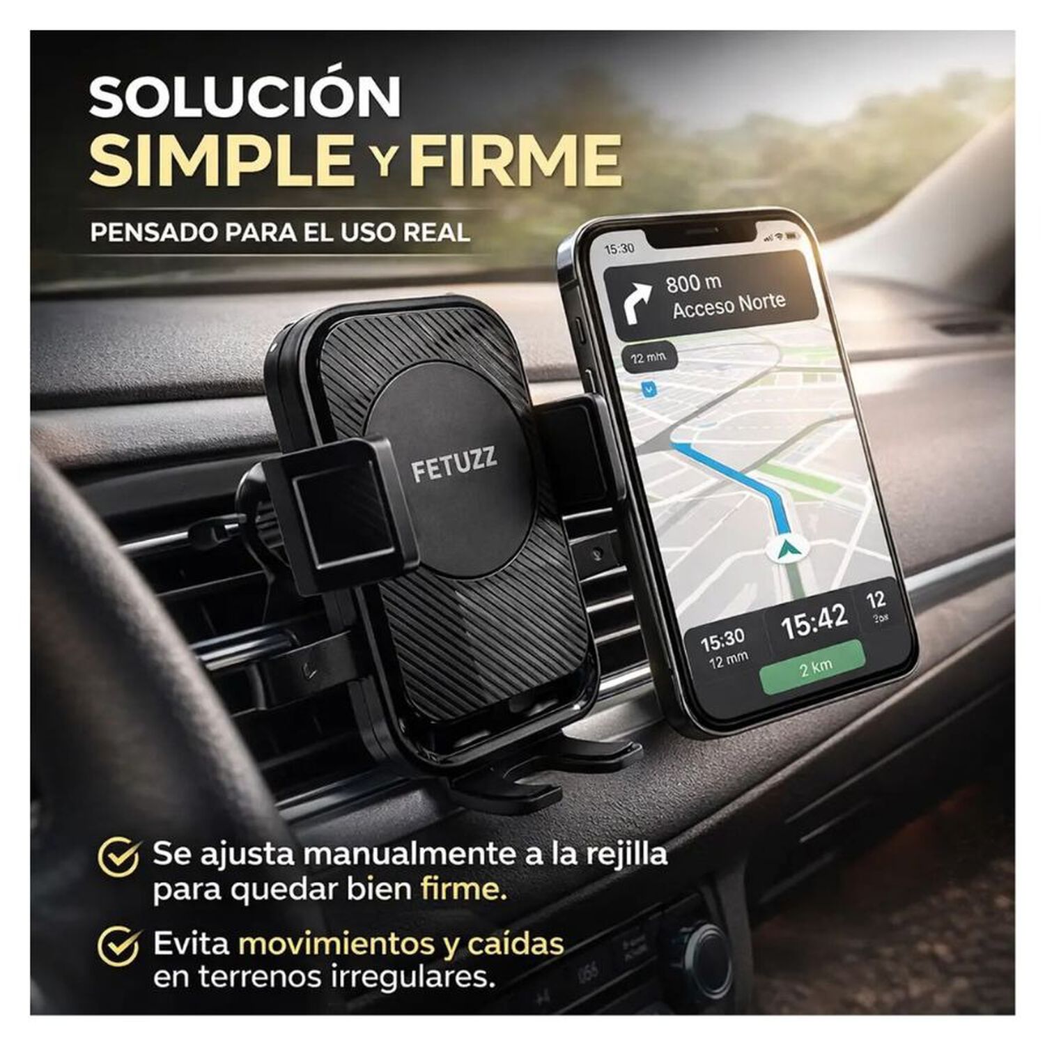 Soporte Auto Rejilla Rotaci&oacute;n 360 Bloqueo Autom&aacute;tico image number 4.0