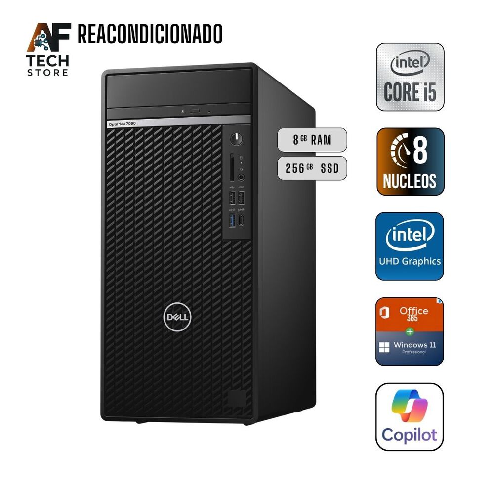 Computador Dell 7090 Twr I5 10th 8gb 256gb - Win11+office - Reacondicionado Profesional image number 0.0