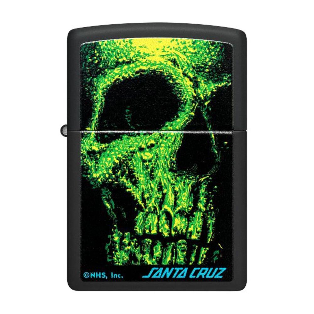 Encendedor Zippo Santa Cruz Skull Verde Negro Zp48743 image number 0.0