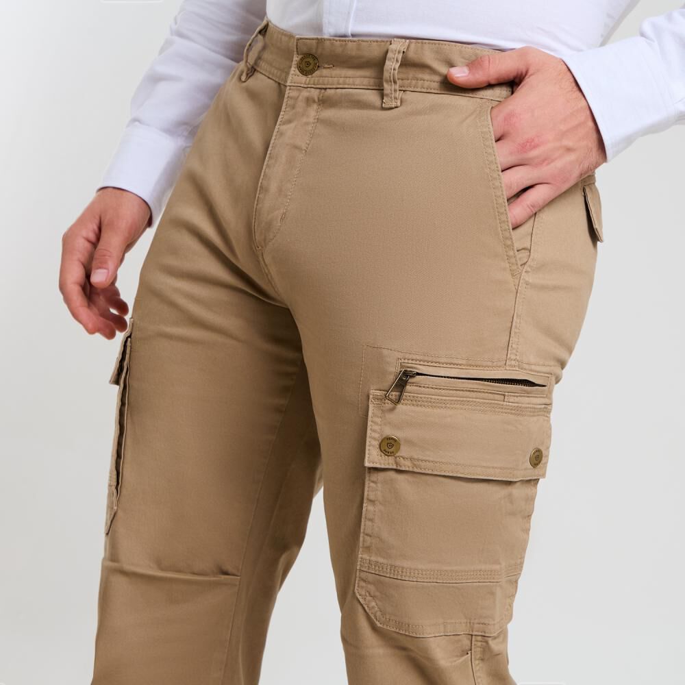 Pantalón Liso Tiro Medio Regular Hombre Peroe image number 4.0