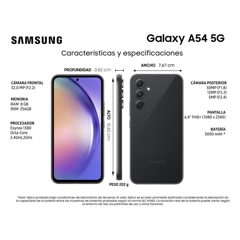 Smartphone Samsung Galaxy A54 / 5G / 256 GB / Liberado image number 1.0