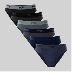 Pack Slips Hombre Top / 6 Unidades