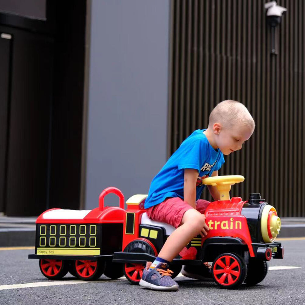 Tren A Batería Ferrocarril Rojo Bebesit image number 4.0