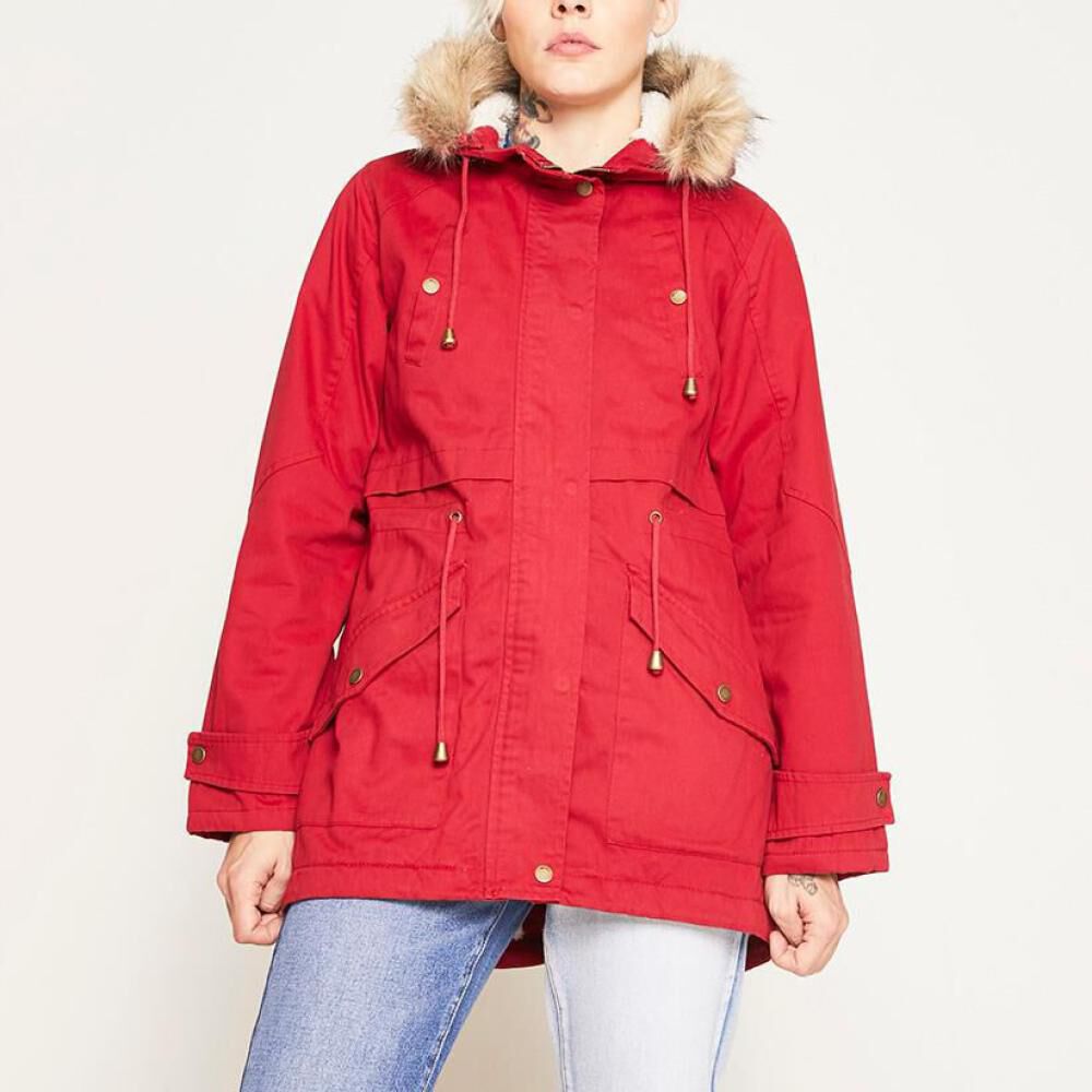 Chaqueta Regular Cuello Alto Con Capucha Con Piel Mujer Rolly Go image number 0.0