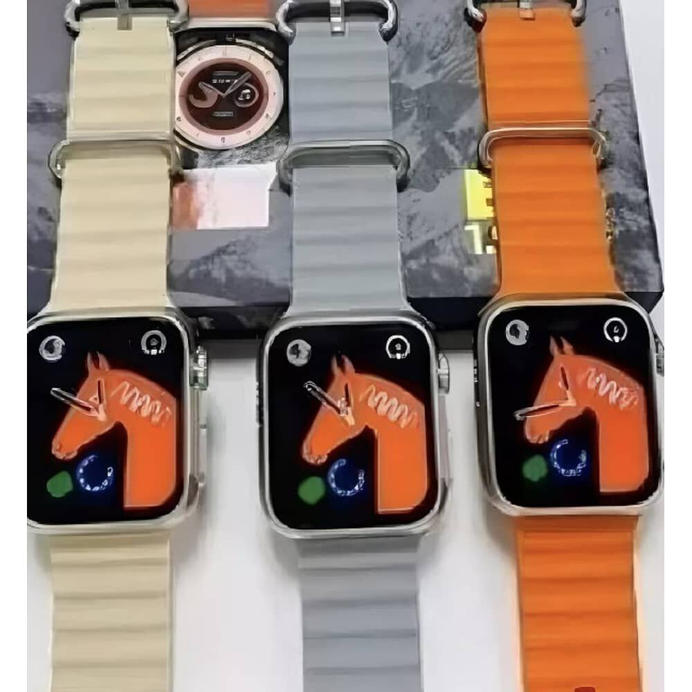 Smartwatch Ultra Reloj Inteligente Ultra Watch 8 49mm Caja Blanco Correa Naranja image number 2.0