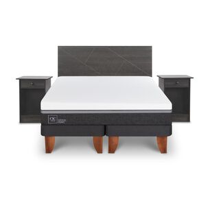 Cama Europea Cic Ortopedic Advance / King / Base Dividida + Set De Maderas