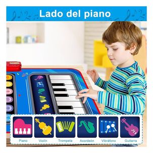 Alfombra Musical 2 En 1 Piano Y Bater&iacute;a Did&aacute;ctica Infantil