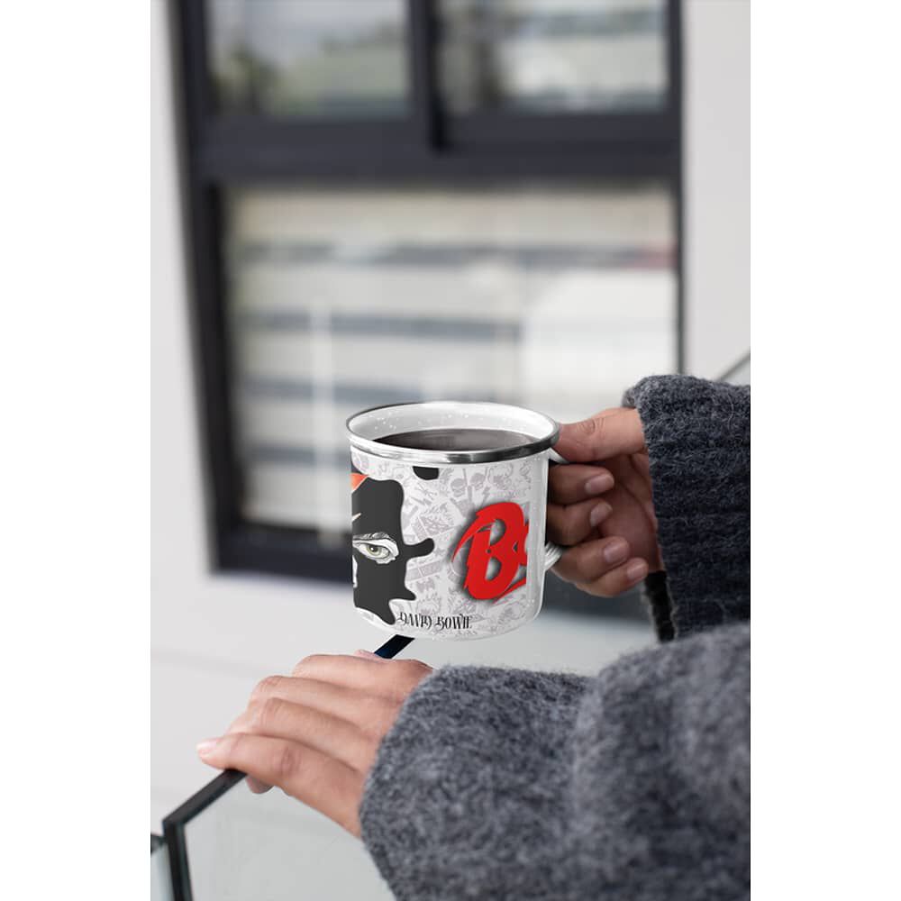 Taza Enlozada Lechera David Bowie Rock Musica image number 3.0