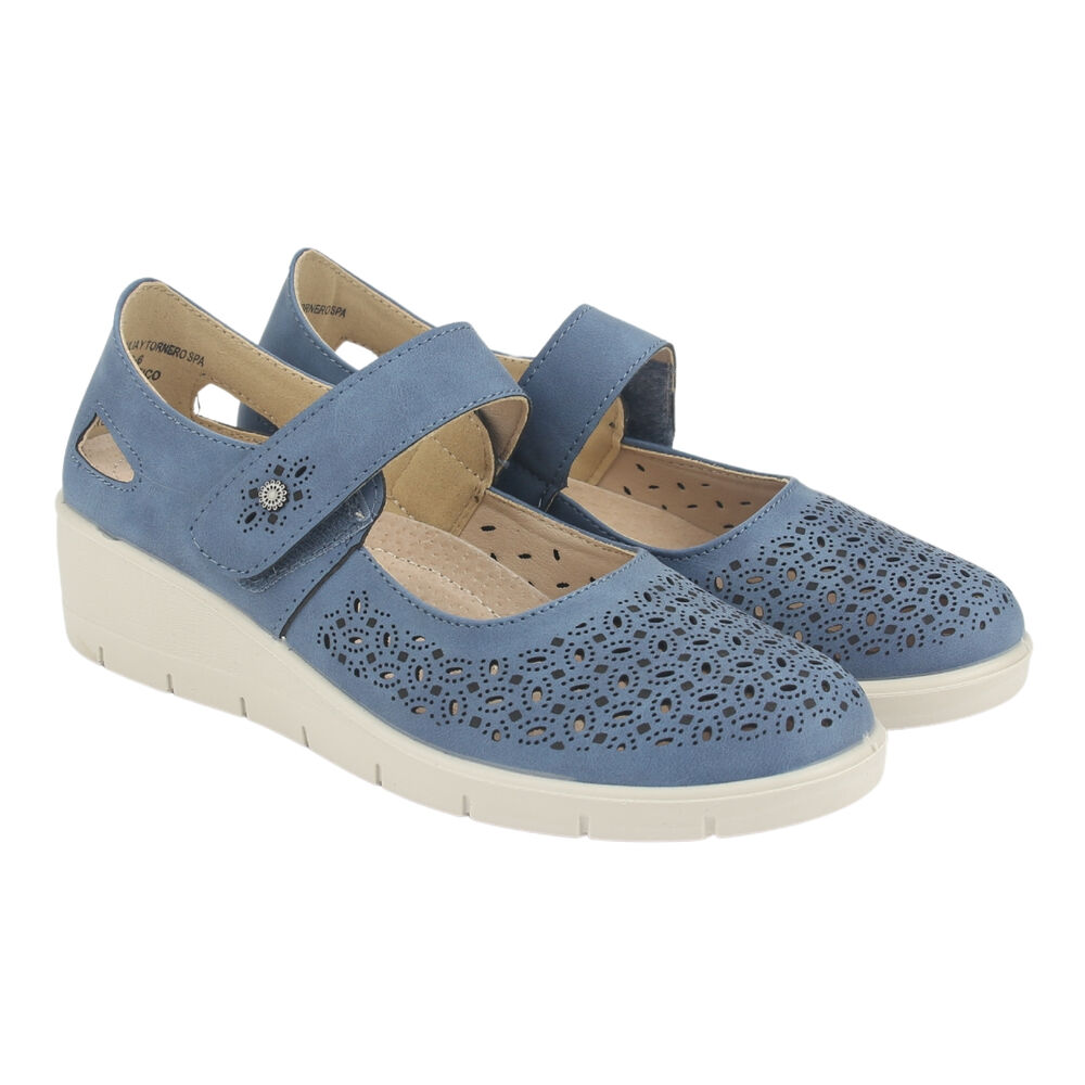 Zapato Chalada Mujer Cona-1 Azul Casual image number 4.0