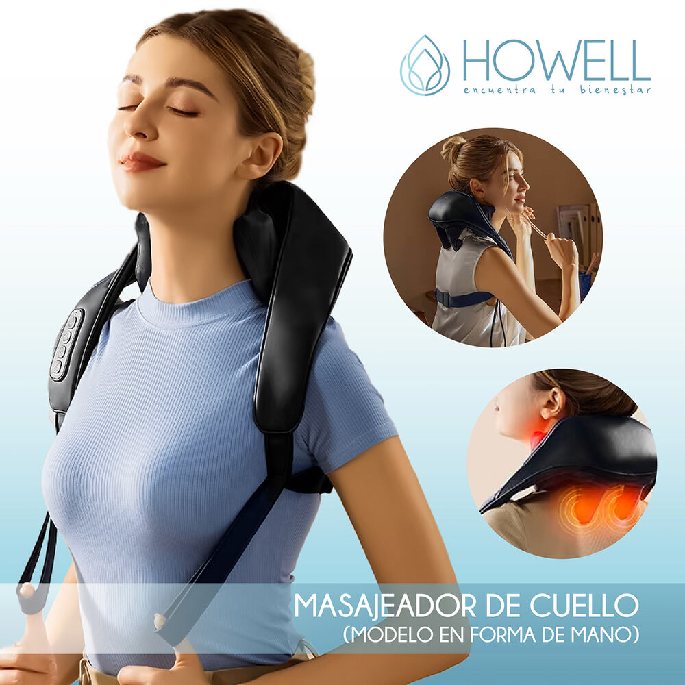 Masajeador De Cuello Inalámbrico Howell V5 Cervical Espalda image number 8.0