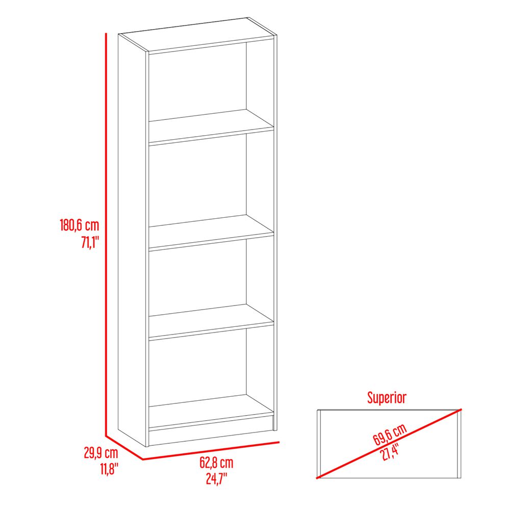 Estante Organizador 3 Niveles 180,6x62,8x29,9 Cm Negro Y Café Claro image number 5.0