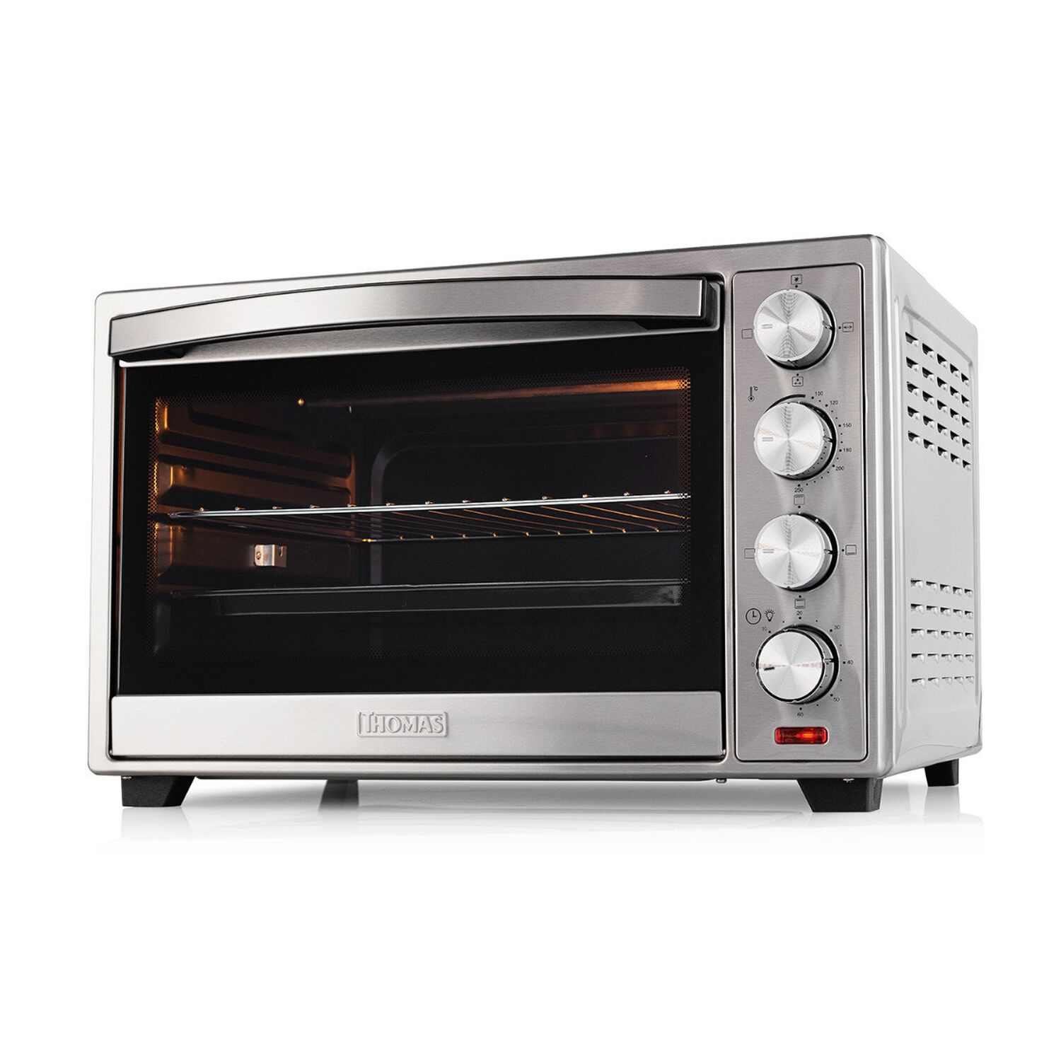 Horno El&eacute;ctrico Thomas Th62i 60 Litros 2200w Horno De Mesa Sobremesa Con Grill Convecci&oacute;n Y Spiedo Acero Inoxidable Timer 60 Minutos Doble Bandeja Pla image number 4.0