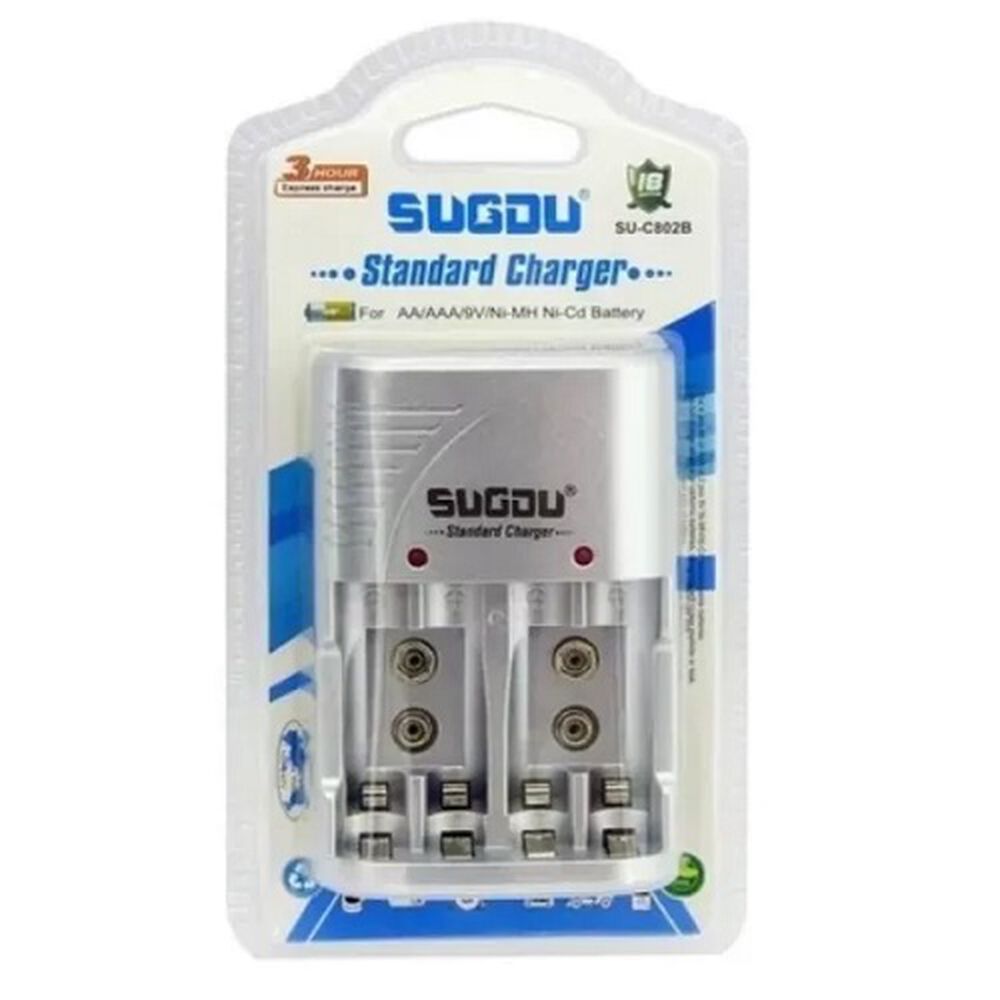 Cargador De Pilas Aa/aaa/batería 9v Sugdu image number 1.0