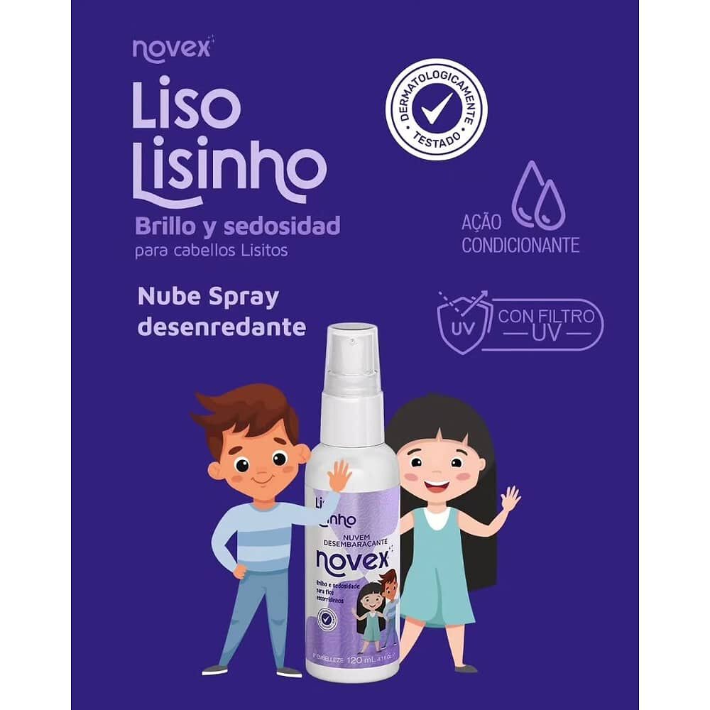 Desenredante De Cabellos Ni&ntilde;os Liso Lisinho Novex 120ml image number 2.0