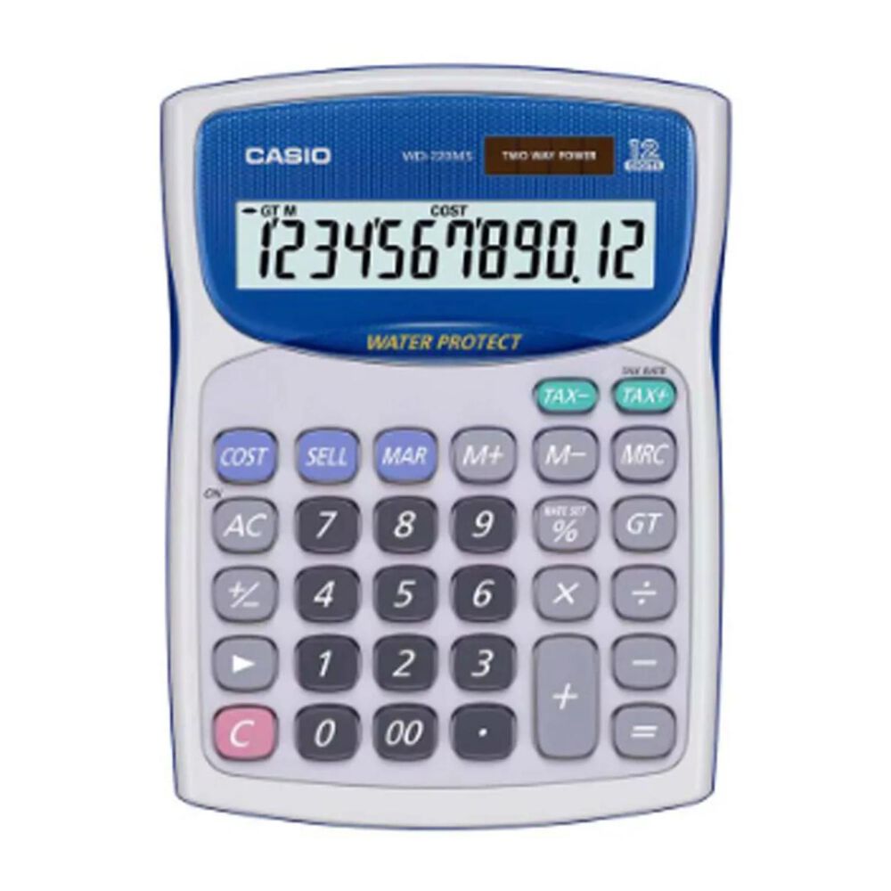 Calculadora De Escritorio 12 Digitos Blanco Wd-220ms-we image number 0.0
