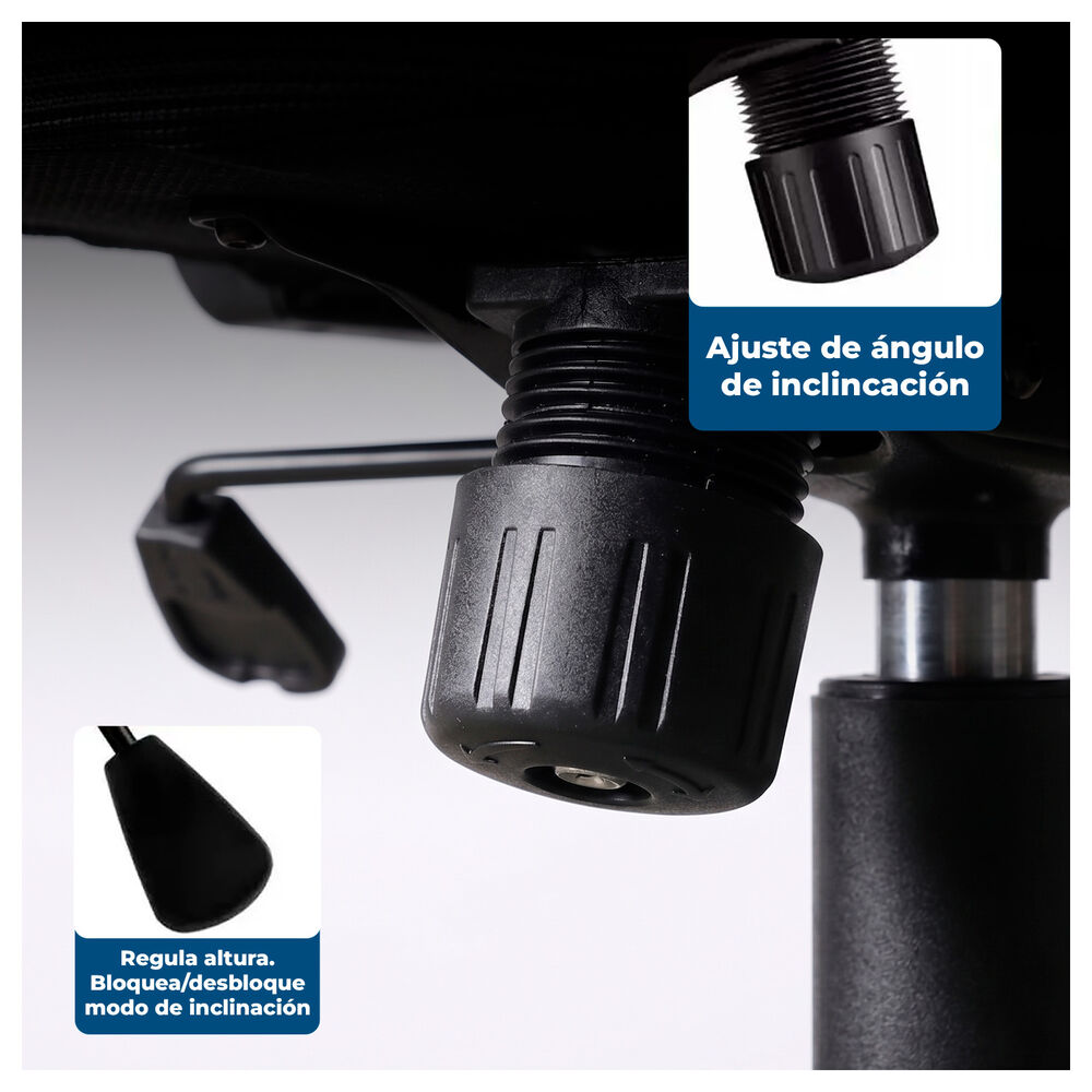 Silla Oficina Ergon&oacute;mica Reclinable Soporte Lumbar image number 3.0
