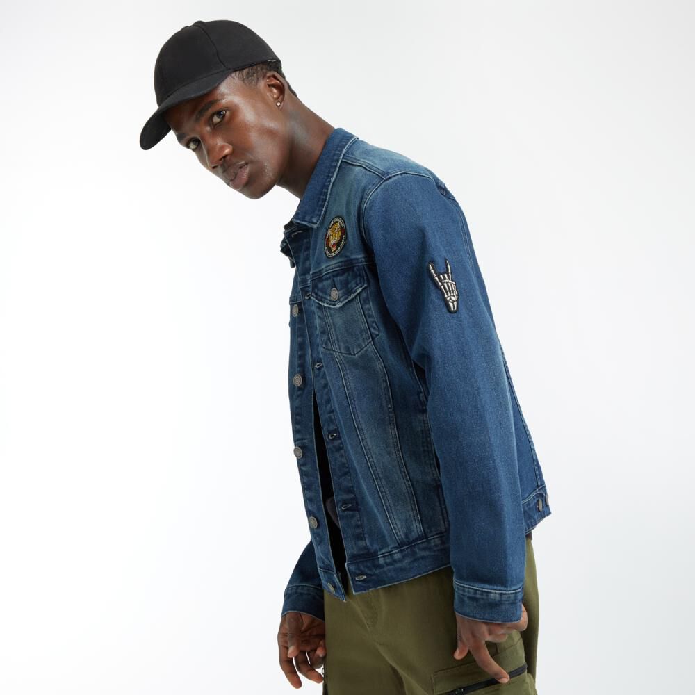 Chaqueta Denim Cuello Camisero Hombre Rolly Go image number 2.0
