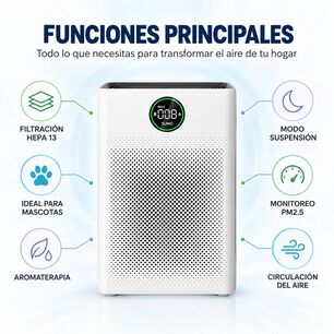 Purificador De Aire Sense Pa-1: Hepa13, Modo Pet Y Aromaterapia