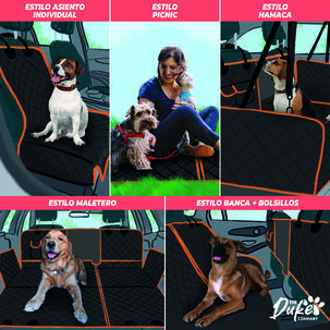 Cubre Asiento Auto Para Mascotas Funda Cobertor Duke 5 En 1