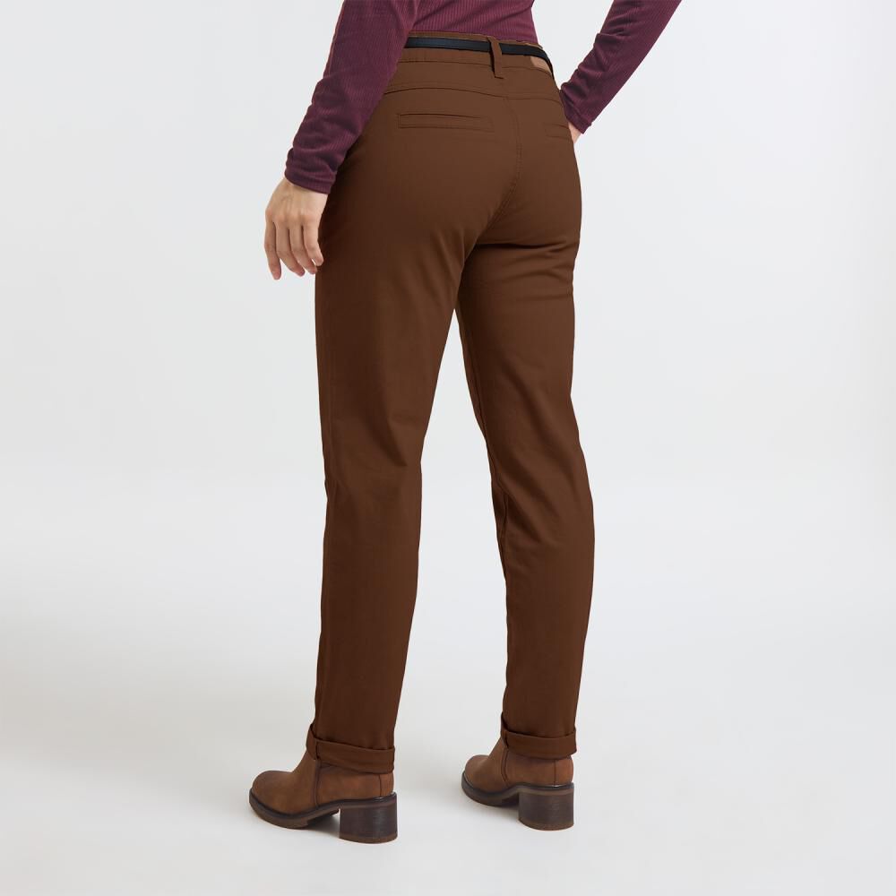 Pantalón Gabardina Con Cinturón Tiro Medio Regular Mujer Geeps image number 1.0