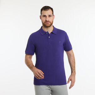 Polera Básica Lisa Regular Manga Corta Cuello Piqué Hombre Herald