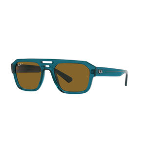 Lentes De Sol Corrigan Transparent Light Blue Polarizados Bio-based Sustentable Ray-ban