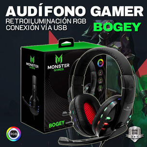 Audífonos Monster Gamer Bogey Games Rgb Over-ear