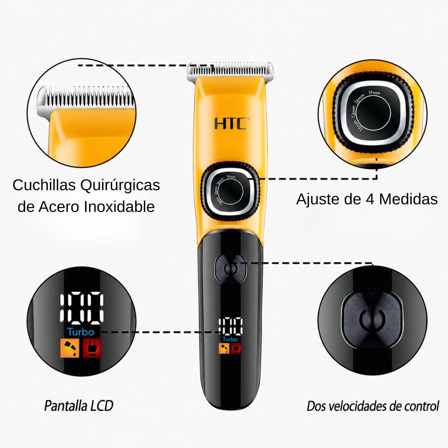 Cortadora De Pelo Para Mascotas Usb Recargable Cabezal Inox image number 5.0