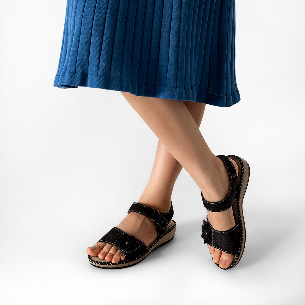 Sandalia Tacon Cuña Casual Soft Mujer Weide Js78 image number 1.0