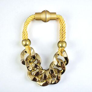 Pack De 02 Sujetadores Cadena Magn&eacute;ticas Para Cortinas Dorado