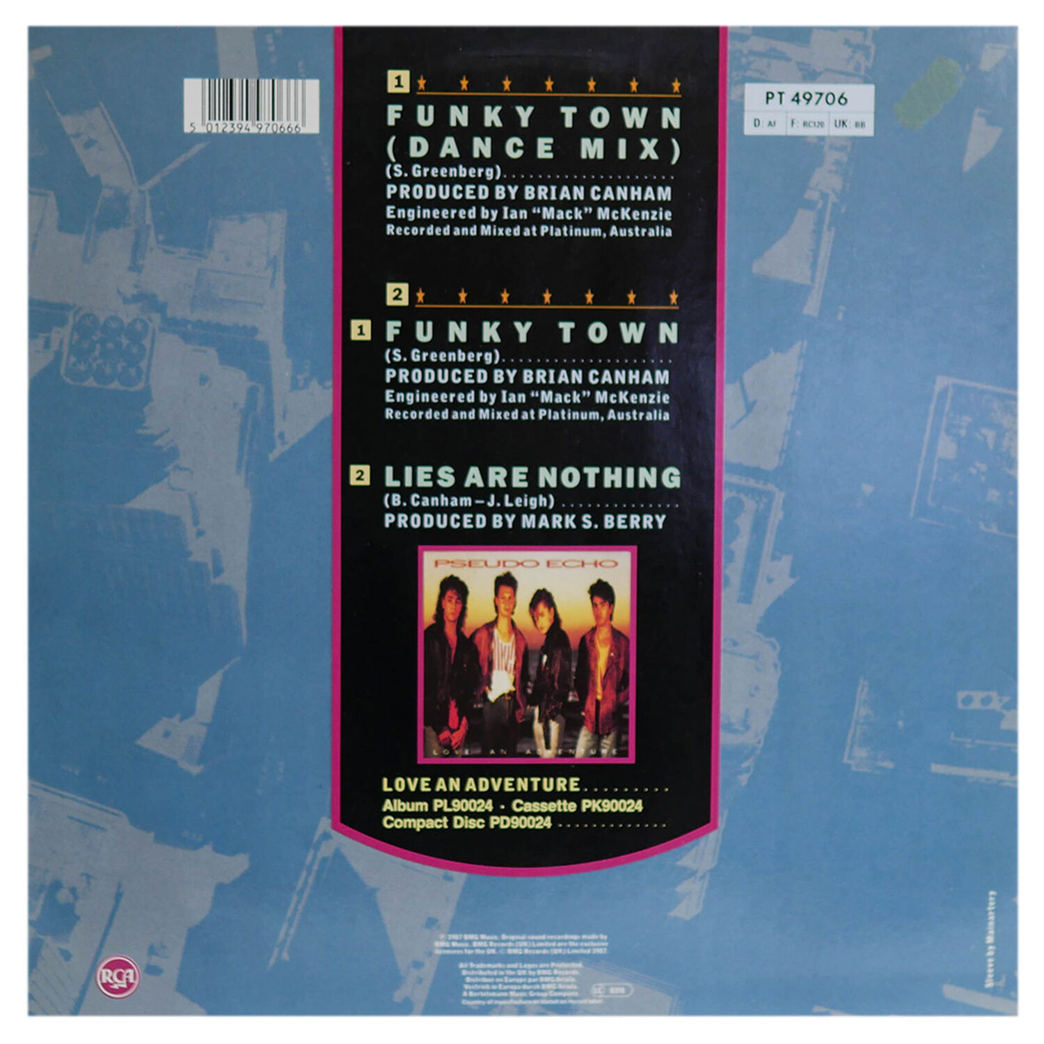 Pseudo Echo - Funky Town | 12" Maxi Single Usado image number 1.0
