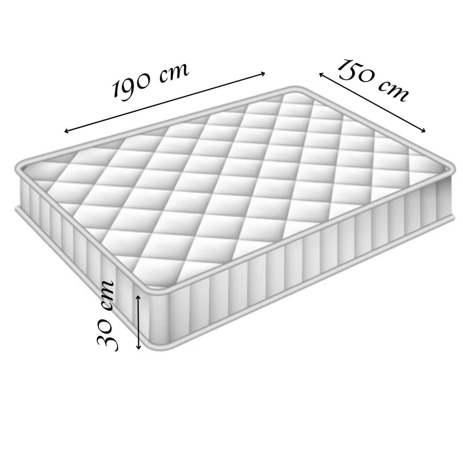 Colchon Hipnos Premium 2.0 Plaza Resortes Bonell Altura 30 Cm Gris /blanco image number 4.0