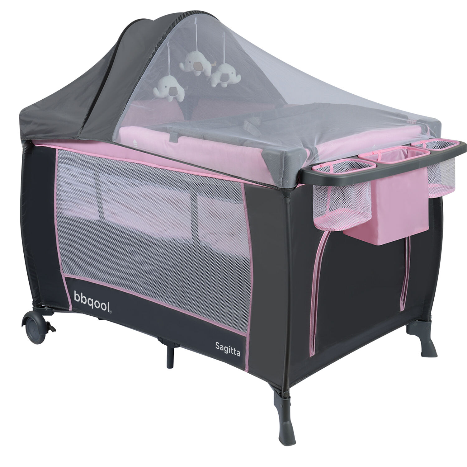 Cuna Playard Sagitta Pink image number 1.0